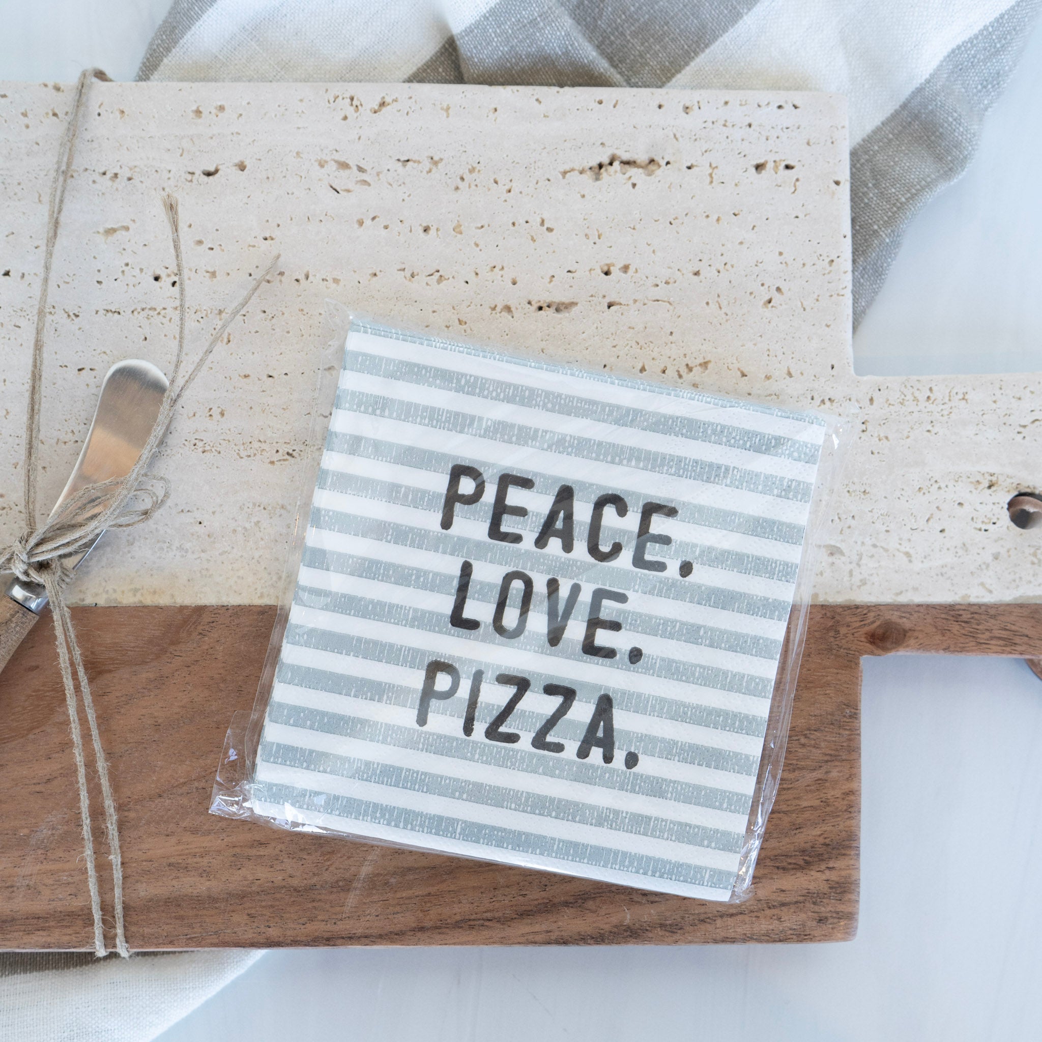 Peace. Love. Pizza. Paper Napkins, Set of 20