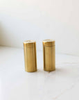 Brass Salt and Pepper Shakers Set