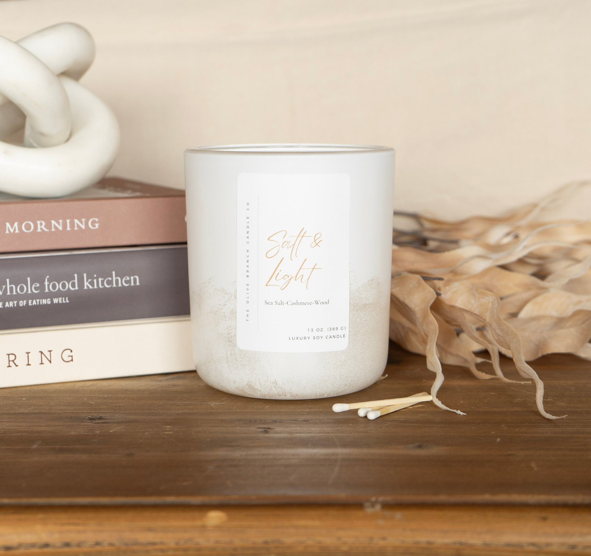 Salt and Light Wood Wick Candle