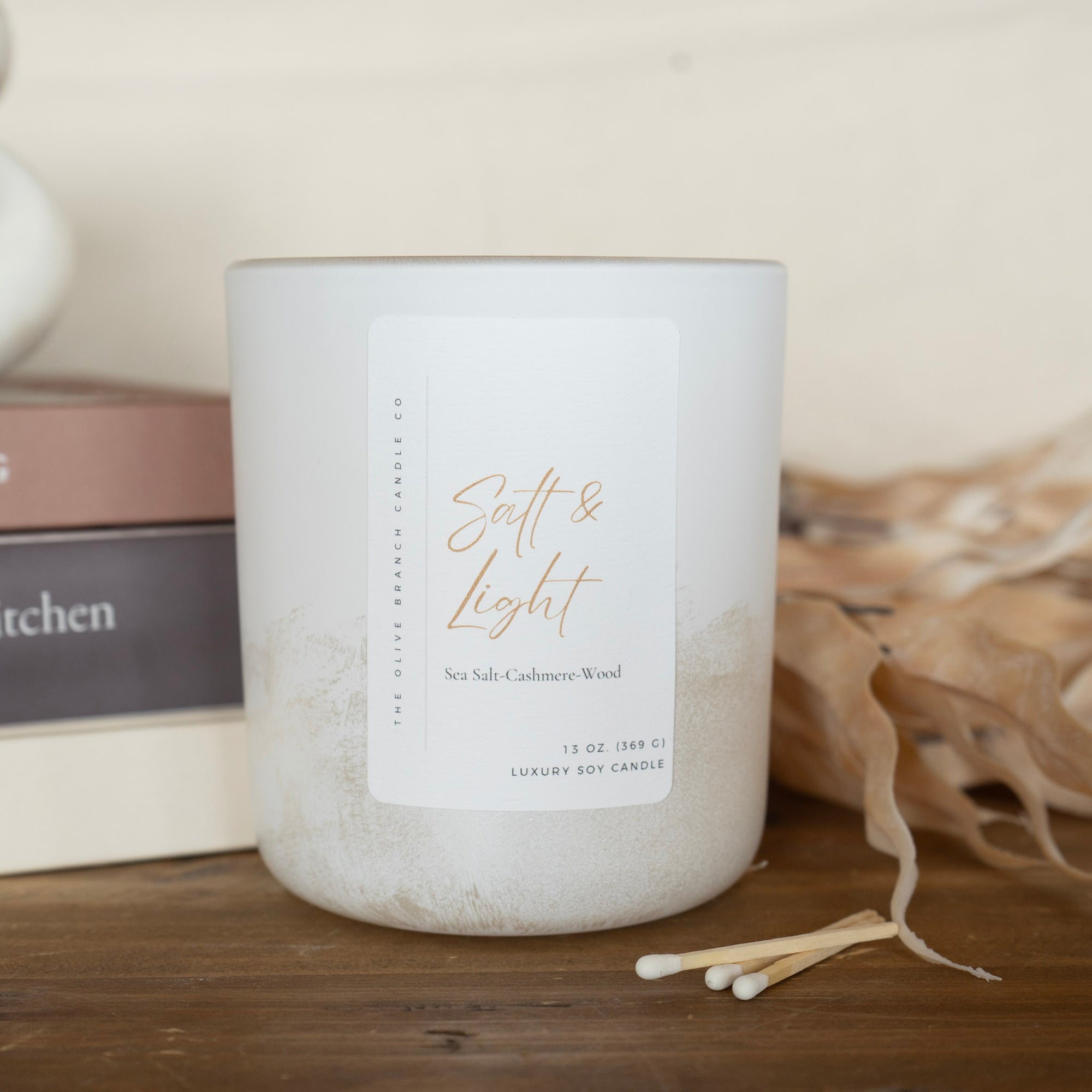 Salt and Light Wood Wick Candle