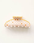 Orange Scalloped Claw Clip