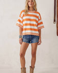 Gameday Stripe Knit Oversized Top