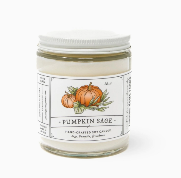 Small Pumpkin Sage Candle