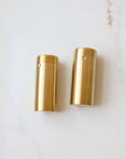 Brass Salt and Pepper Shakers Set