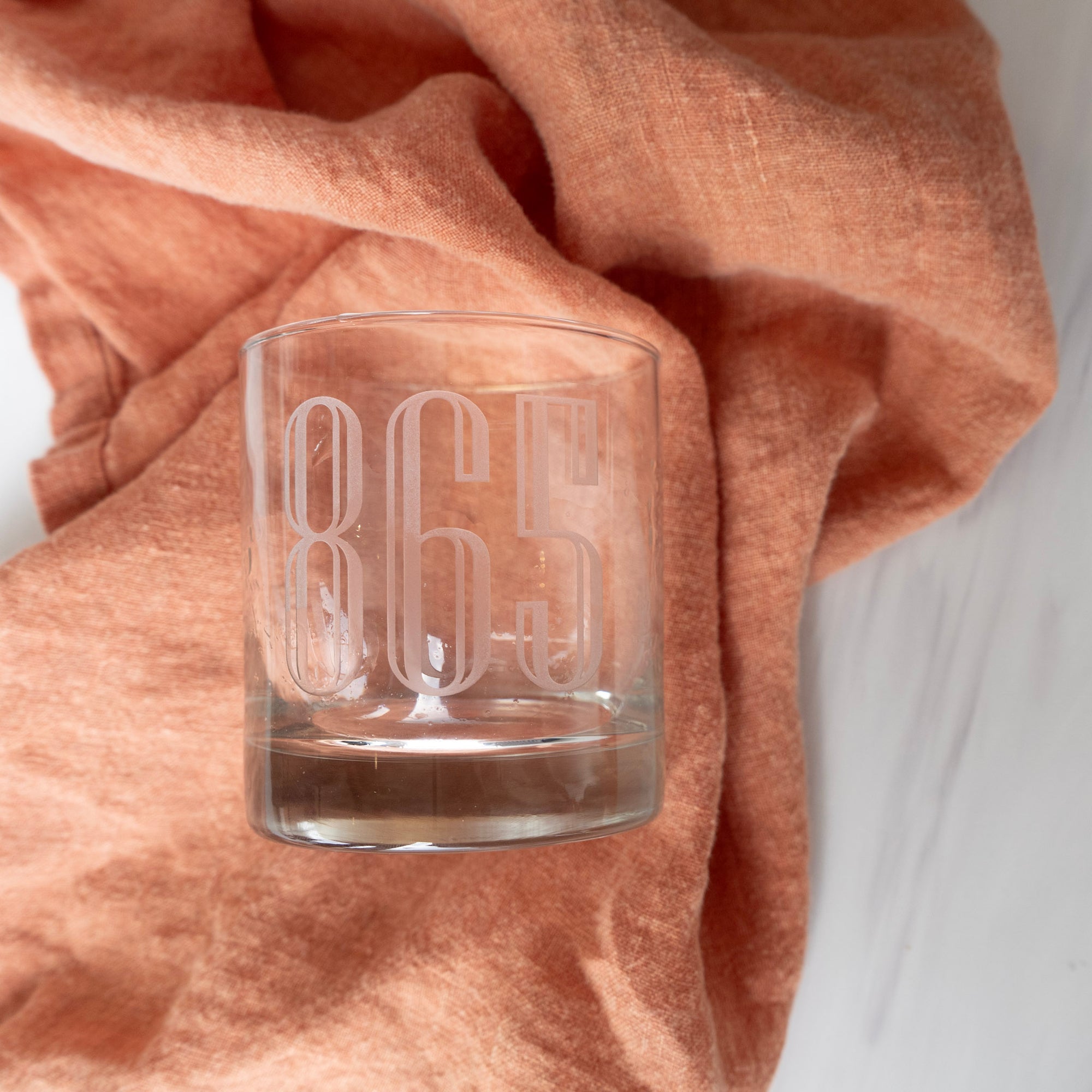 865 Etched Whiskey Glass