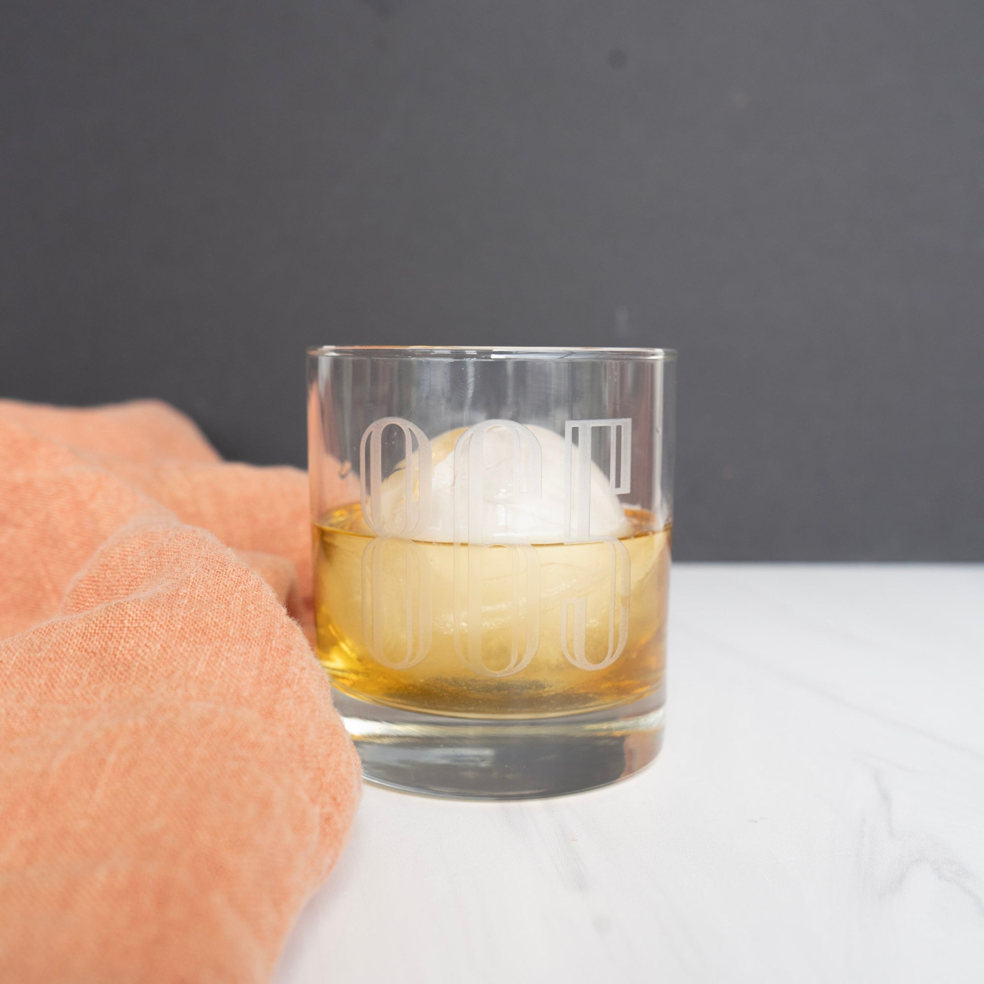 865 Etched Whiskey Glass