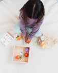 Wooden Farmers Market Toy Set, 21-Piece Pretend Play
