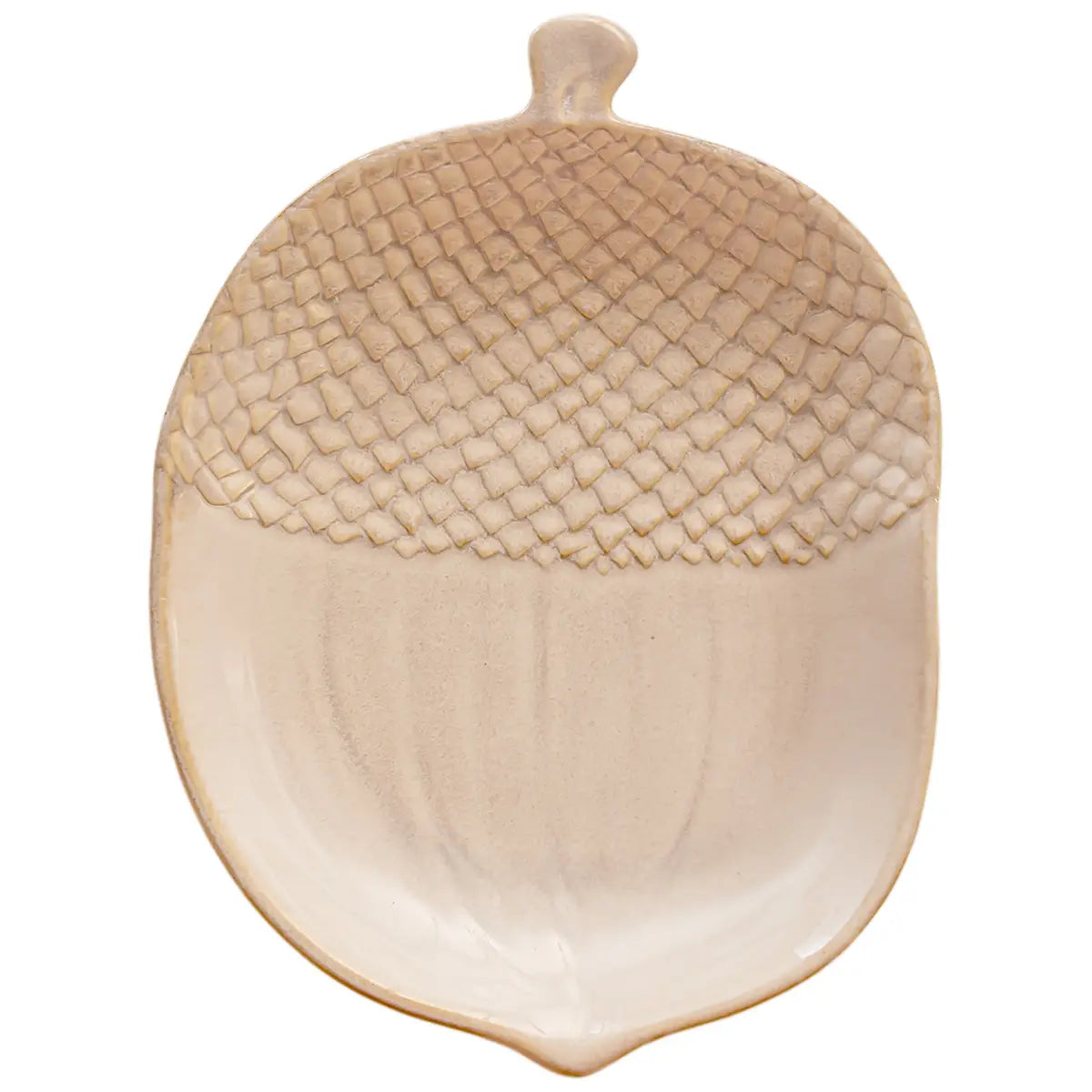 11.25" Acorn Stoneware Dish