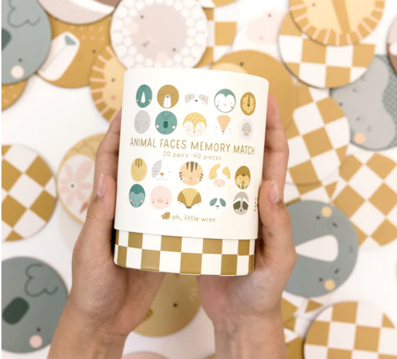 Animal Faces Memory Matching Game
