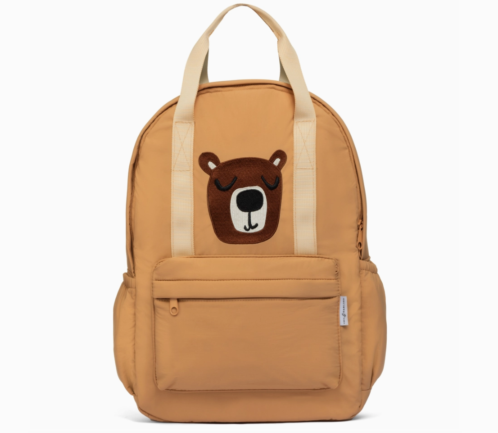 Brown Bear Pack. Brown Canvas top Drawstring Backpack. Begonia Backpack. Canvas Backpack. Bear Backpack. Brown Backpack. Green Backpack. 608