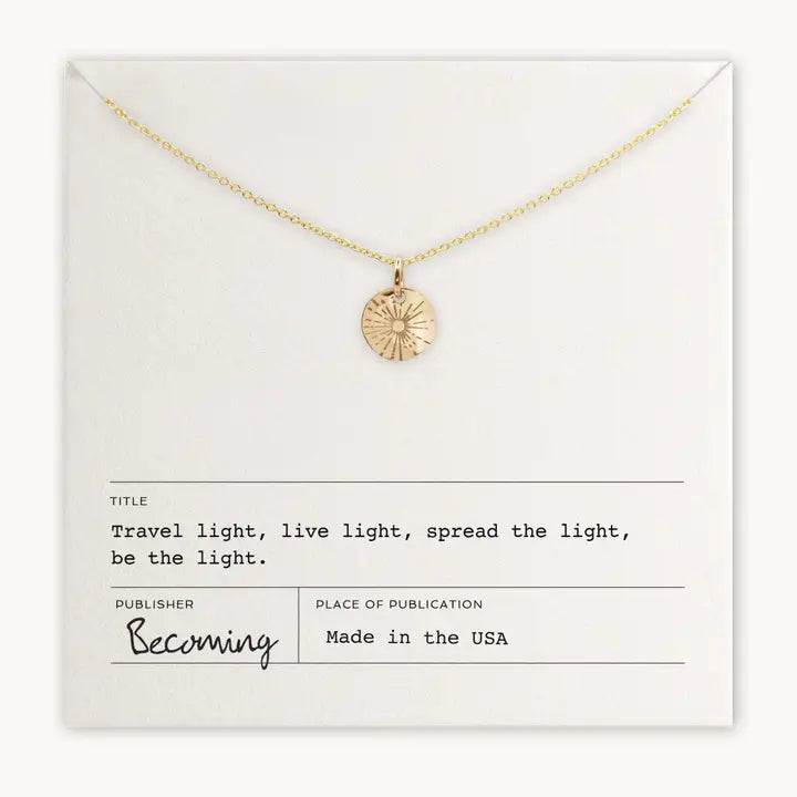 Be The Light Necklace- Gold Filled