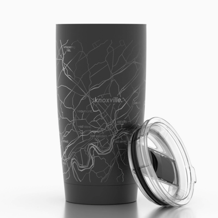 Knoxville Map 20 oz Insulated Pint Tumbler