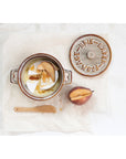 Stoneware Brie Baker with Bamboo Spreader