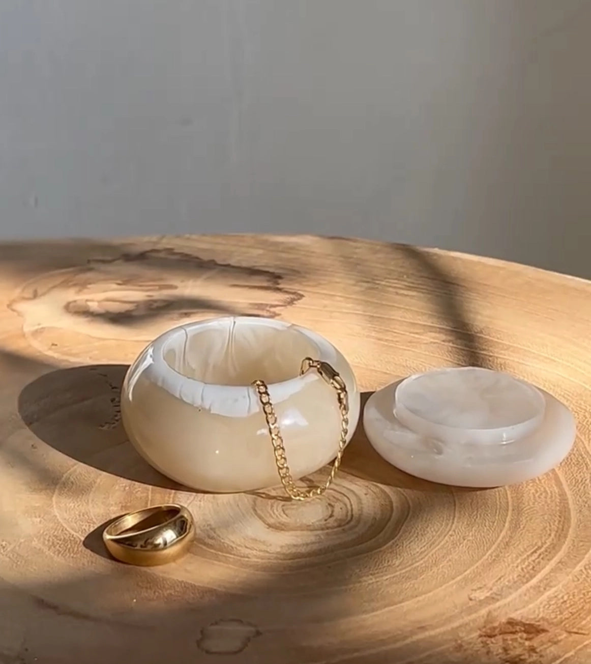 Bubble Trinket Jar - Beige