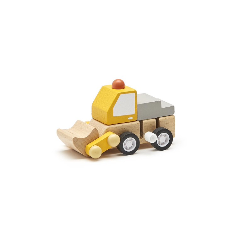 Construction Vehicle Wooden Windup Truck