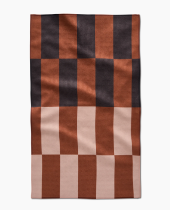 Cabin Plaid Geometry Tea Towel