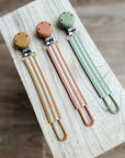 Carnival Pacifier Clip - Clay