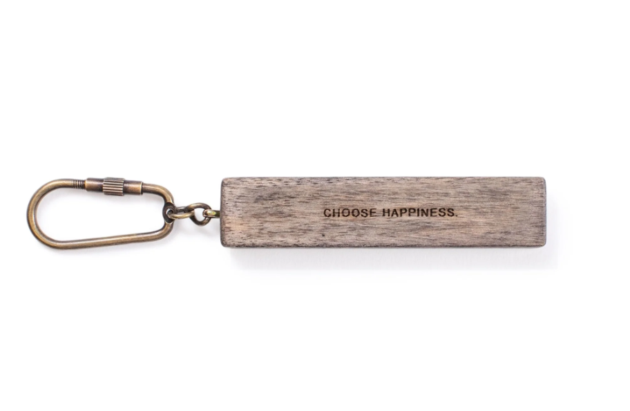 Wood Quote Keychain
