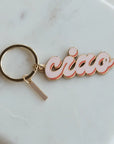 Ciao Enameled Keychain