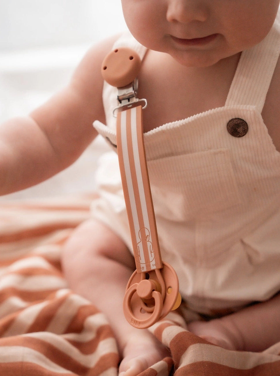 Carnival Pacifier Clip - Clay