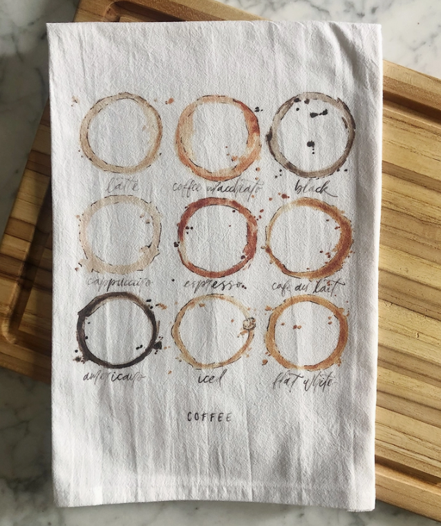 Coffee Stains Tea Towel