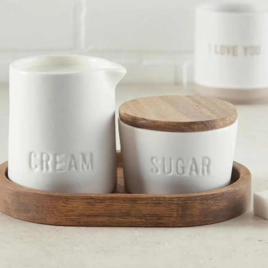 Ceramic Cream and Sugar Set