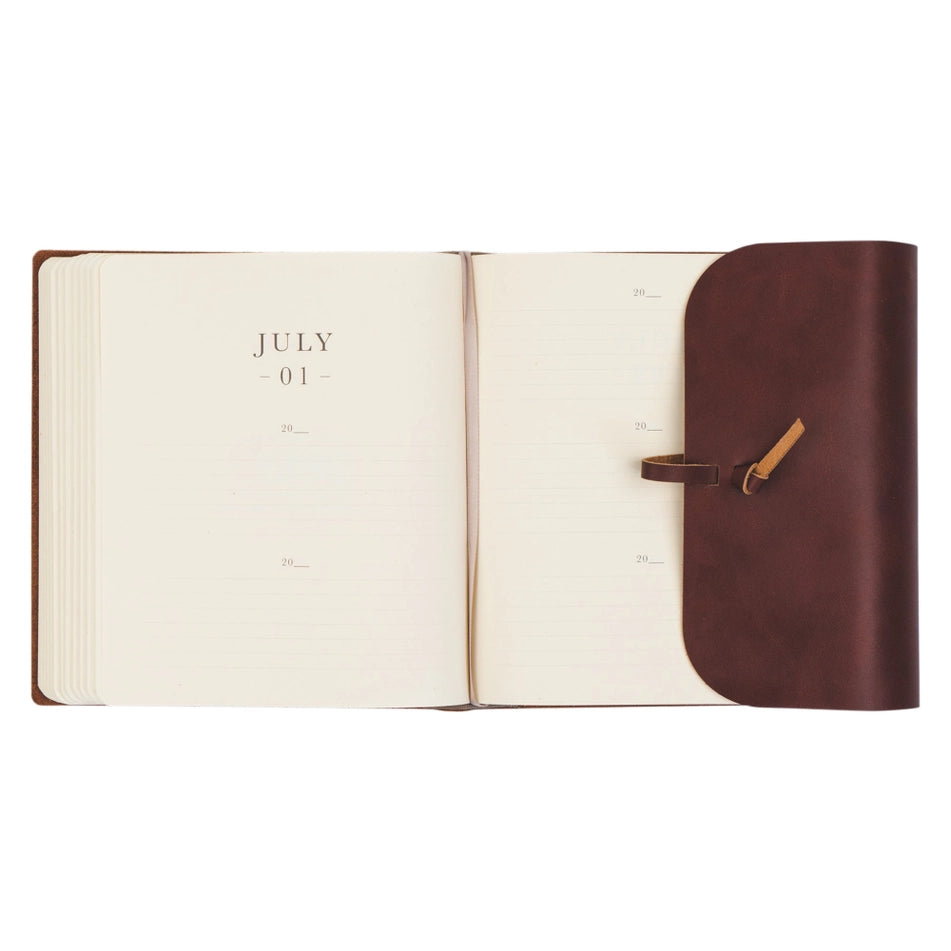 Genuine Leather One Thing I Ask 5-Year Prayer Journal - Luxembourg Theme