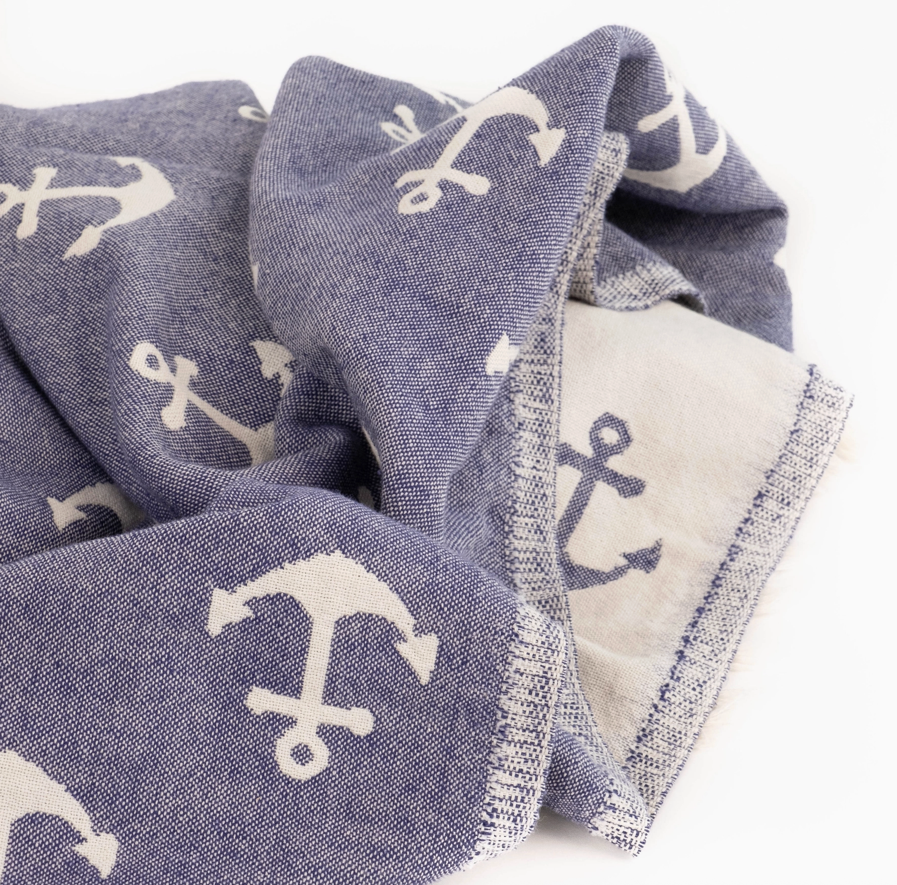 Double Sided Anchor Turkish Beach Towel