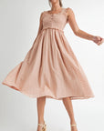 Textured Cotton Midi Dress