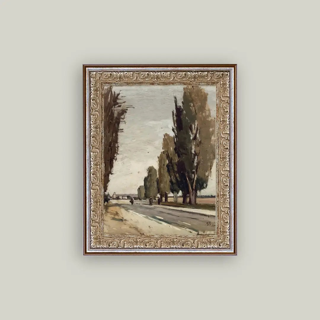 European Tree Lane Framed Artwork 8x10