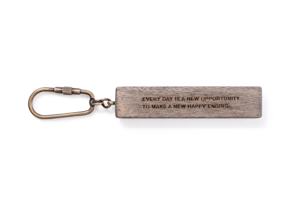 Wood Quote Keychain