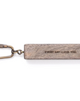 Wood Quote Keychain