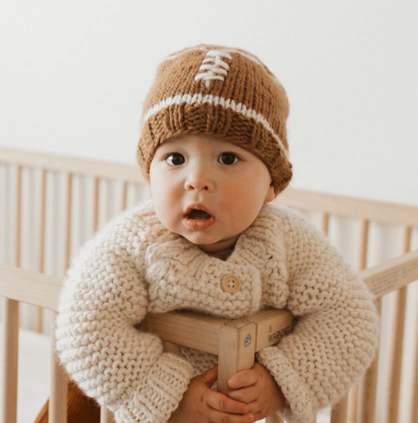Football Beanie Game Day Hat for Baby and Kids Bradley s Gift and Home