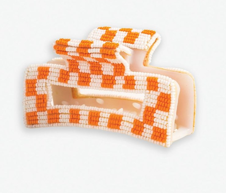 Gameday Checkered Claw, Orange + White