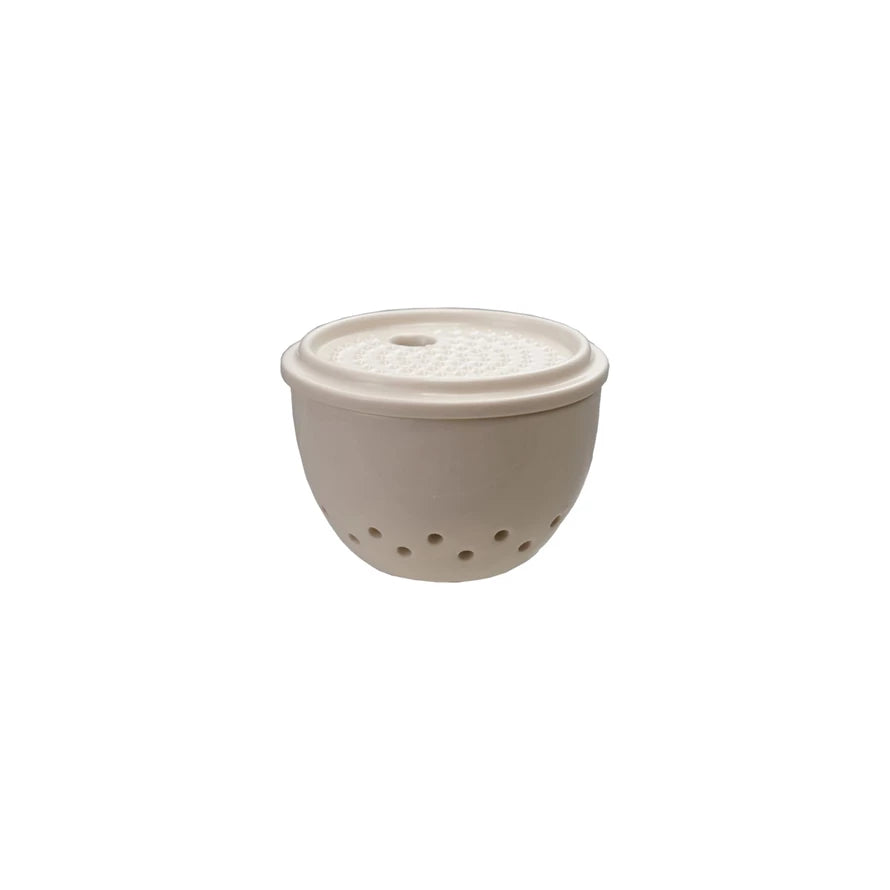 Stoneware Garlic Grater and Storage