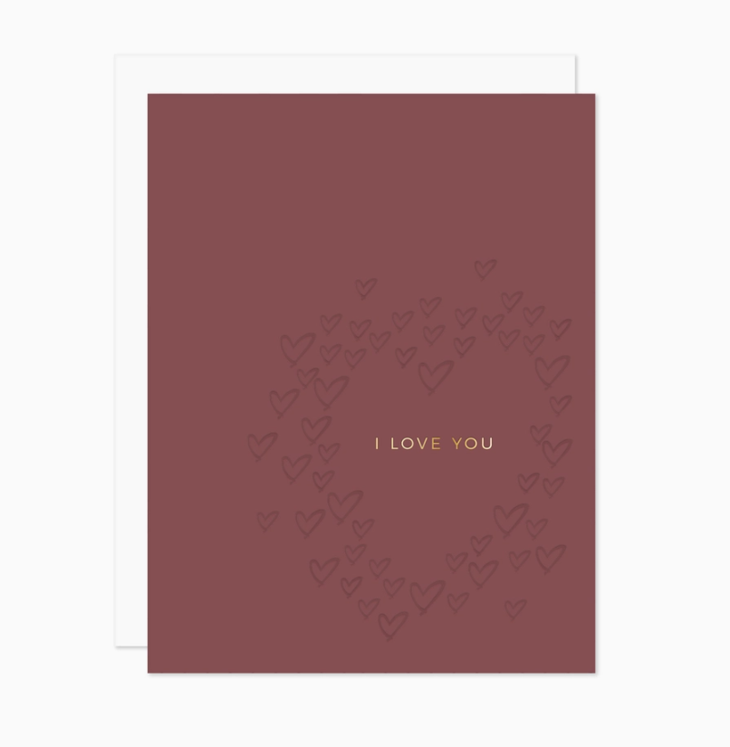 Gathered Hearts I Love You Card