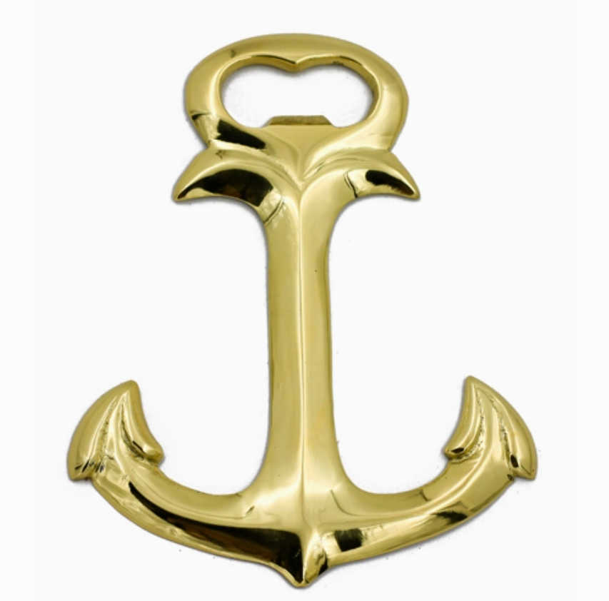 Golden Brass Anchor Bottle Opener