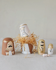 Wood Nativity Nesting Dolls