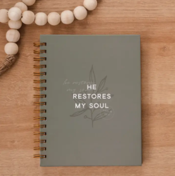 He Restores My Soul Spiral Hardcover Journal