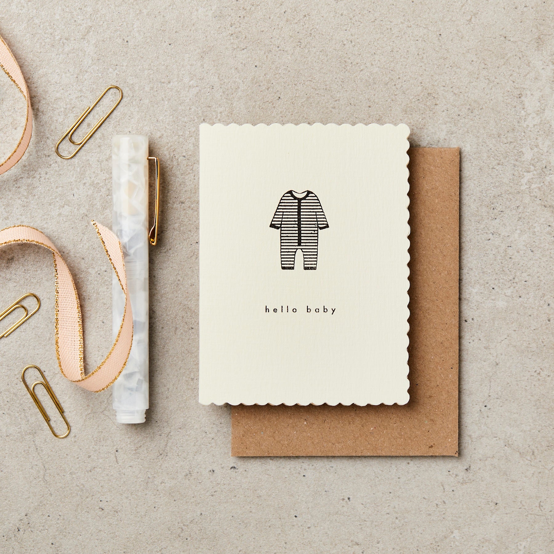 Mignon Babygrow Greeting Card