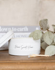 Home Sweet Home White Candle Tin