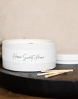 Home Sweet Home White Candle Tin