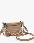 Jessica Clear Crossbody Bag with Chain - Taupe