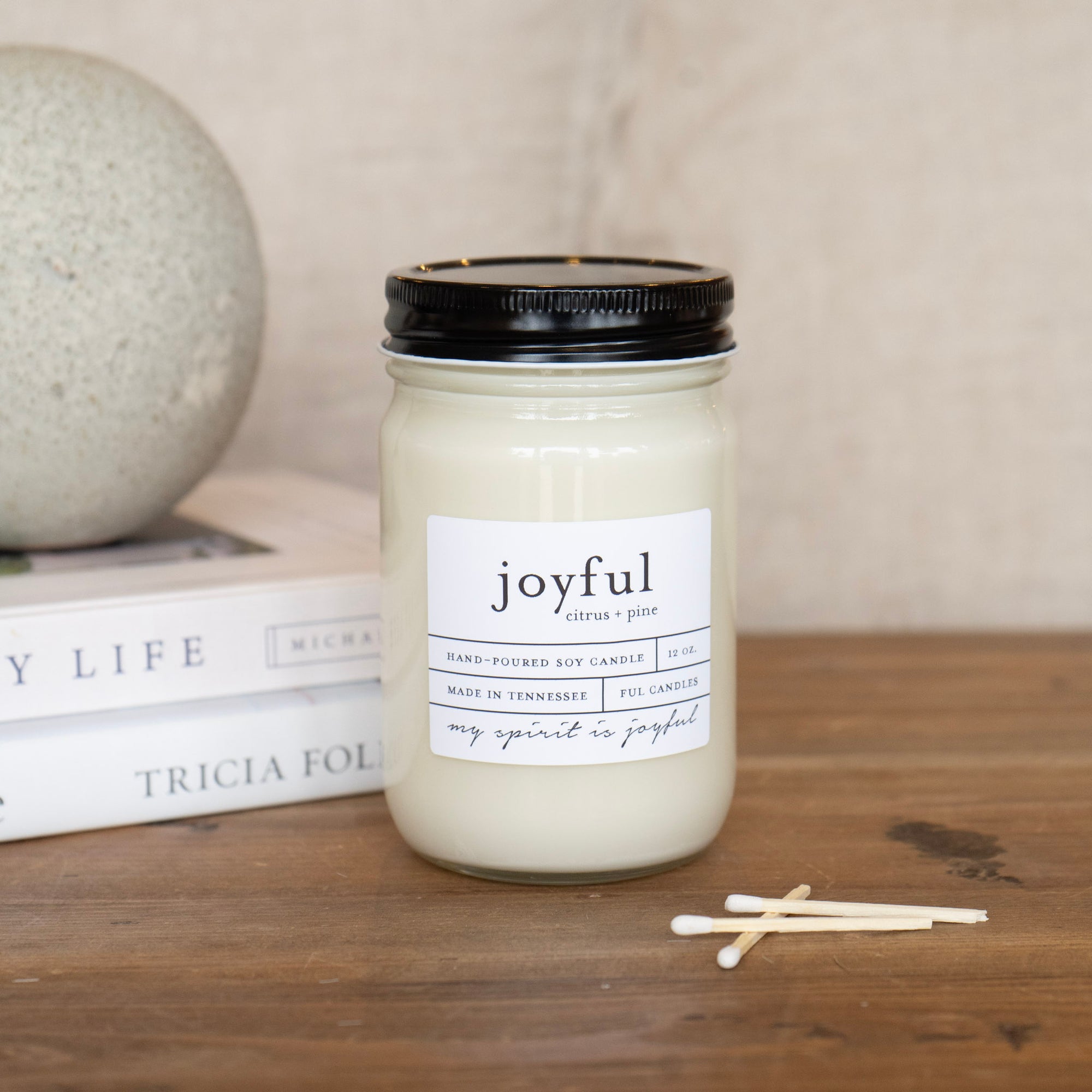 Joyful 12 oz. Ful Candle