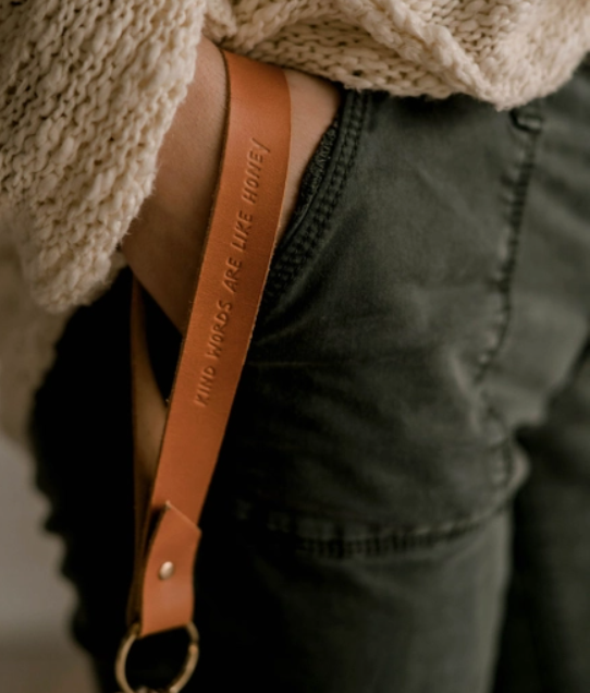 Leather Wristlet Keychain