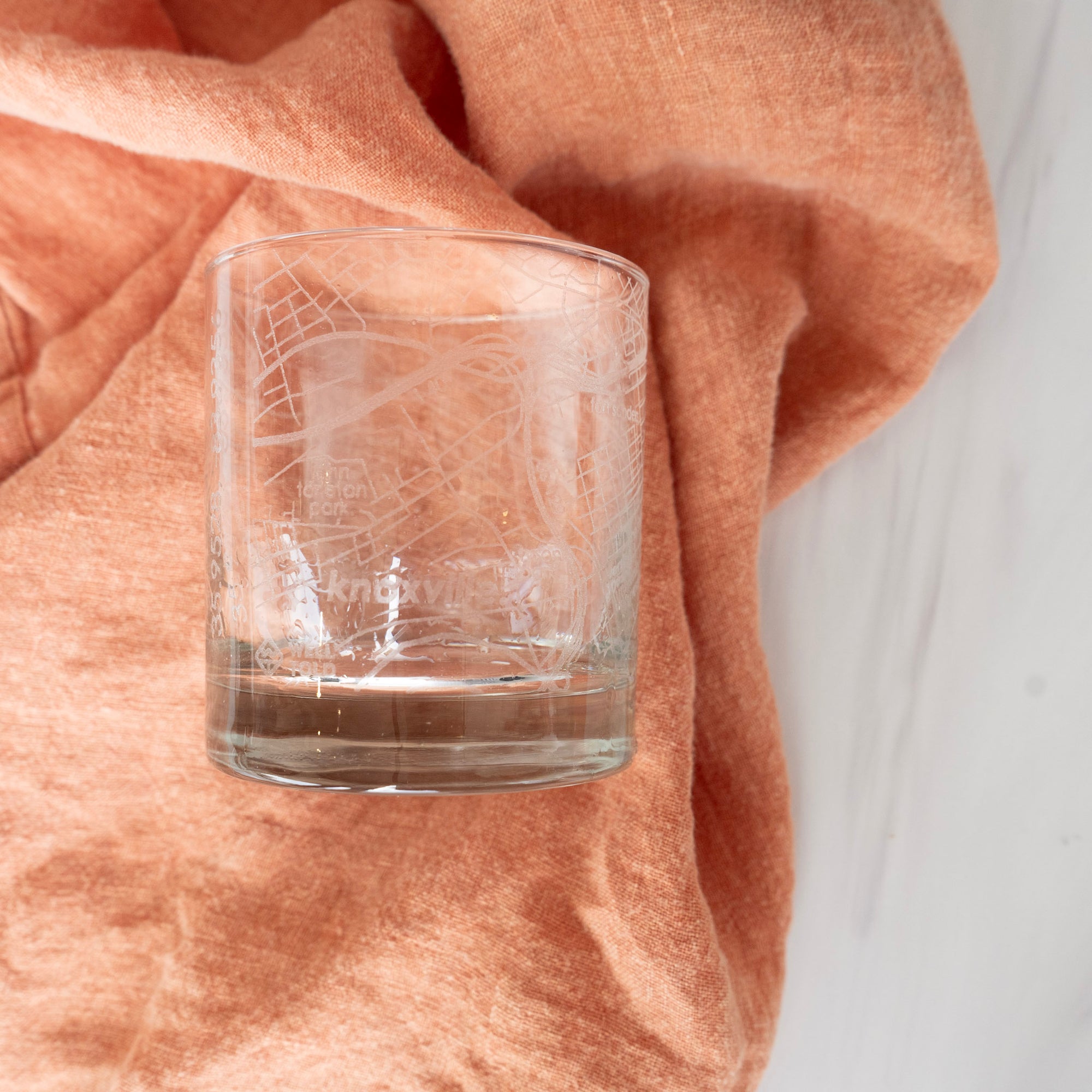 Knoxville TN Map Rocks Whiskey Glass