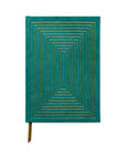 Linear Boxes Green Suede Journal