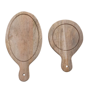8 1/4"L x 4 1/4"W Mango Wood Mini Serving Board