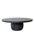 Mango Wood Pedestal, Black