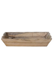 Mango Wood Tray with Scalloped Edges